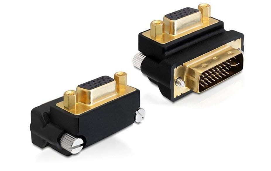 Adapter DVI-I Stecker auf VGA Buchse 270°