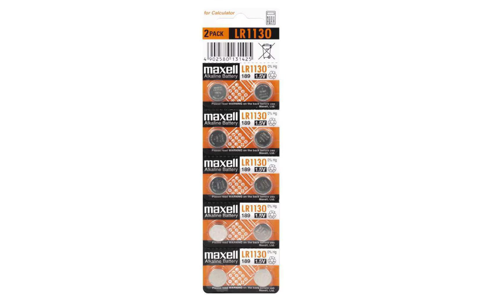MaxellKnopfzelle LR1130 10er