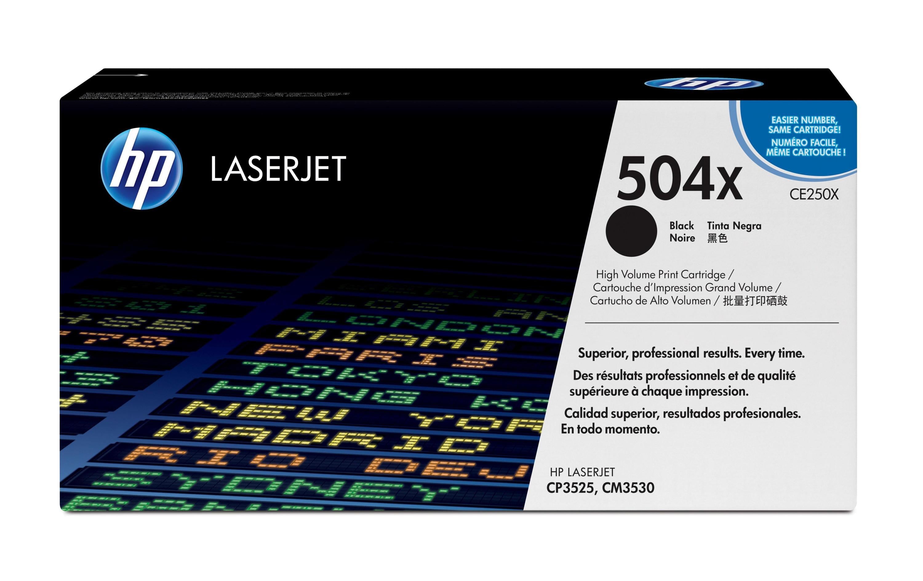 HP Toner 504X - Black (CE250X)