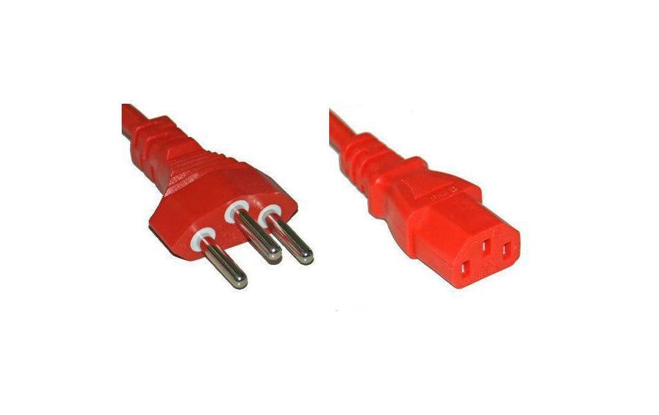 Netzkabel 250V/10A: 2.5 Meter Rot