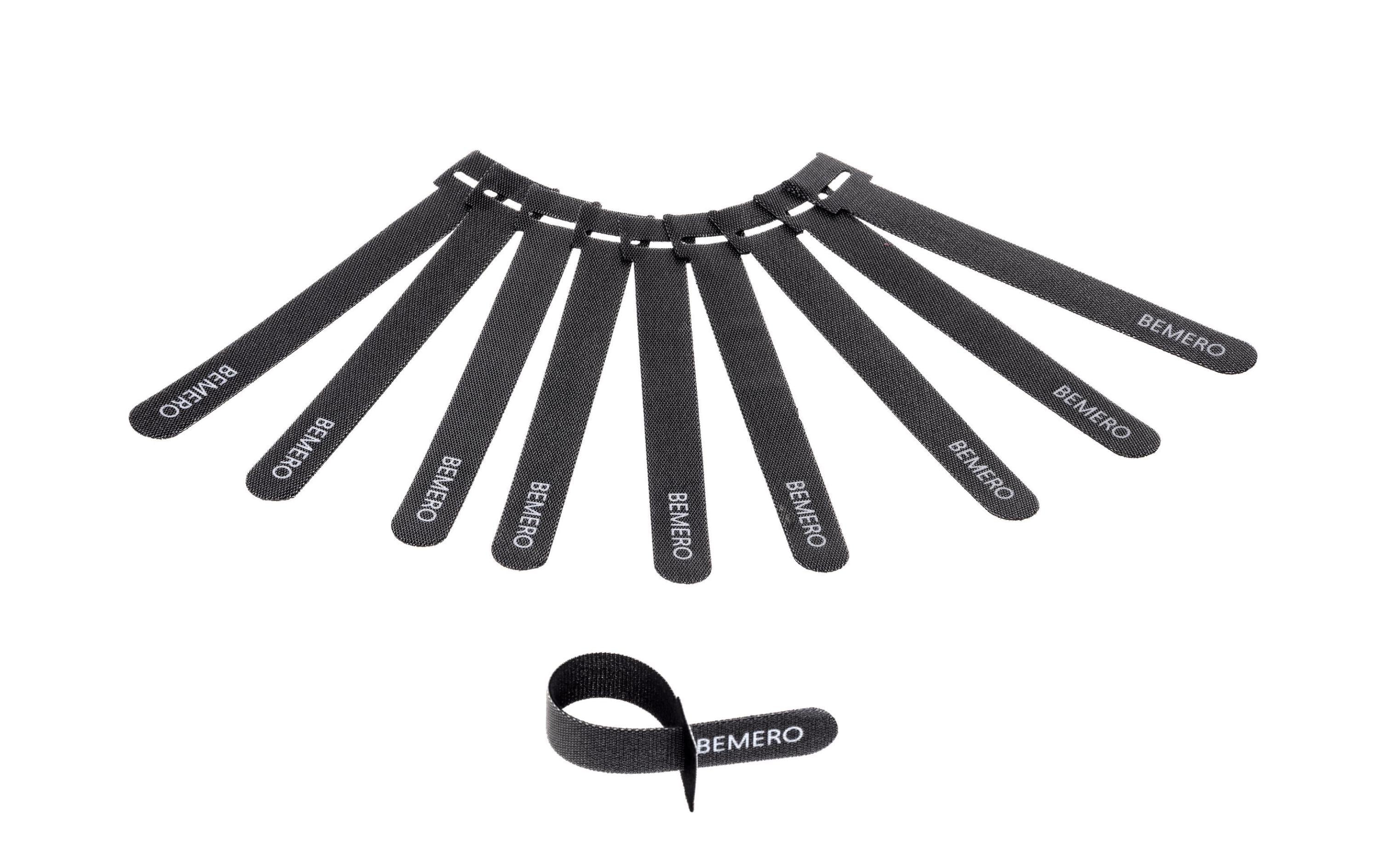 Bemero 16015BK-MP Klett-Kabelbinder 10 Stk.