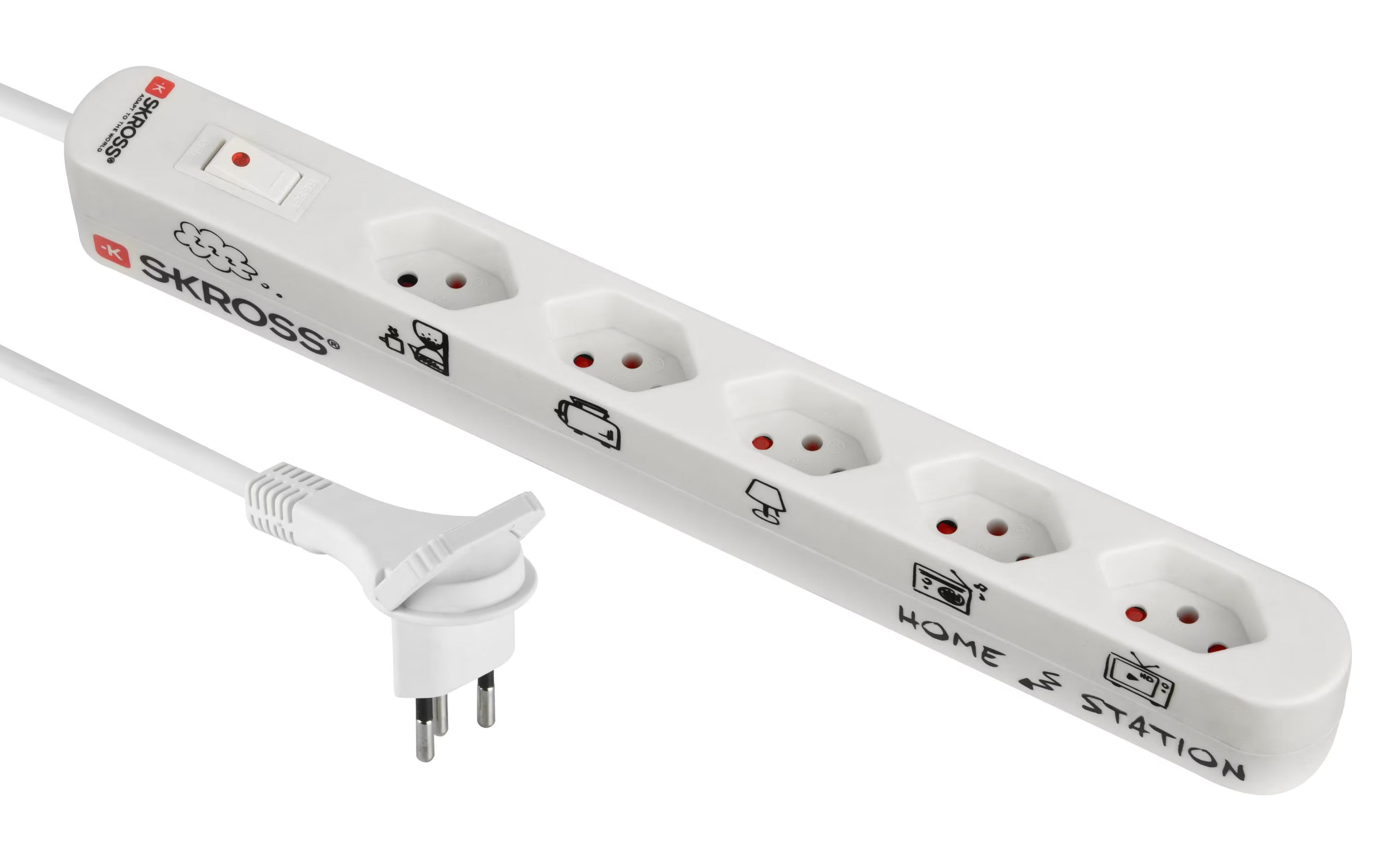 Steckdosenleiste Home Station 5xT13 quer