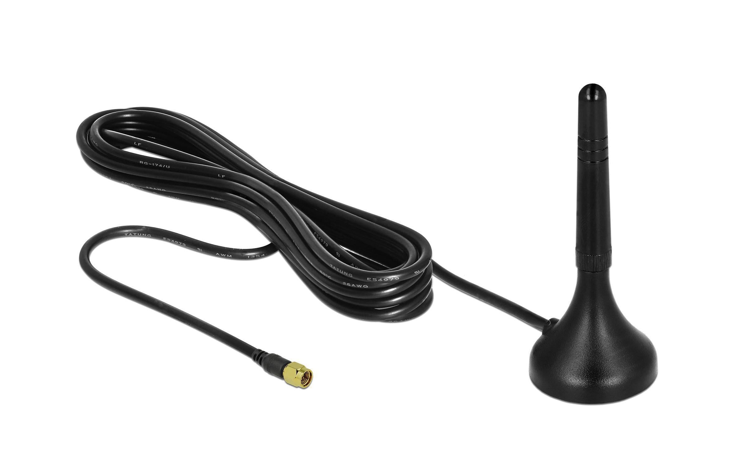 Delock LTE Antenne, 1-2dBi, Magnetfuss,8cm