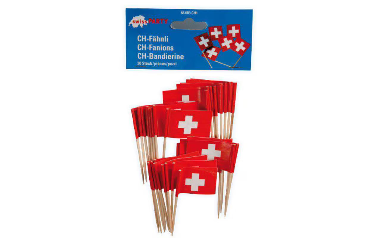 CH Zahnstocherfähnli Set à 30 Stück