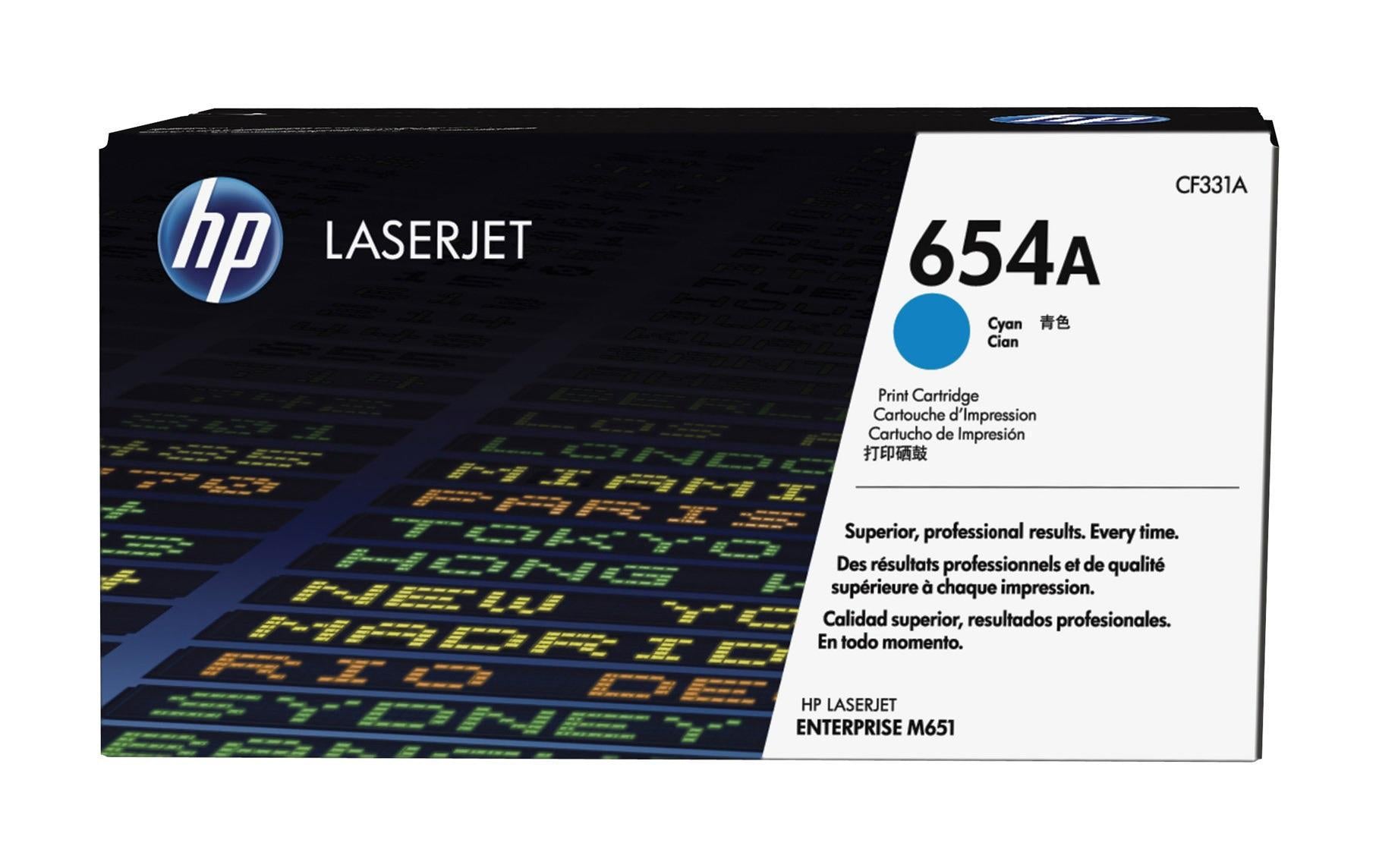 HP, Toner Nr. 654A (CF331A) Cyan