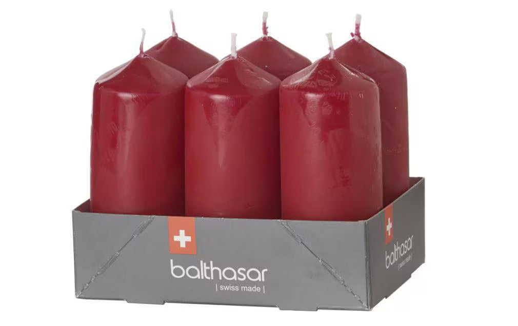 balthasar, Zylinderkerze Antikrot, 6 Stück