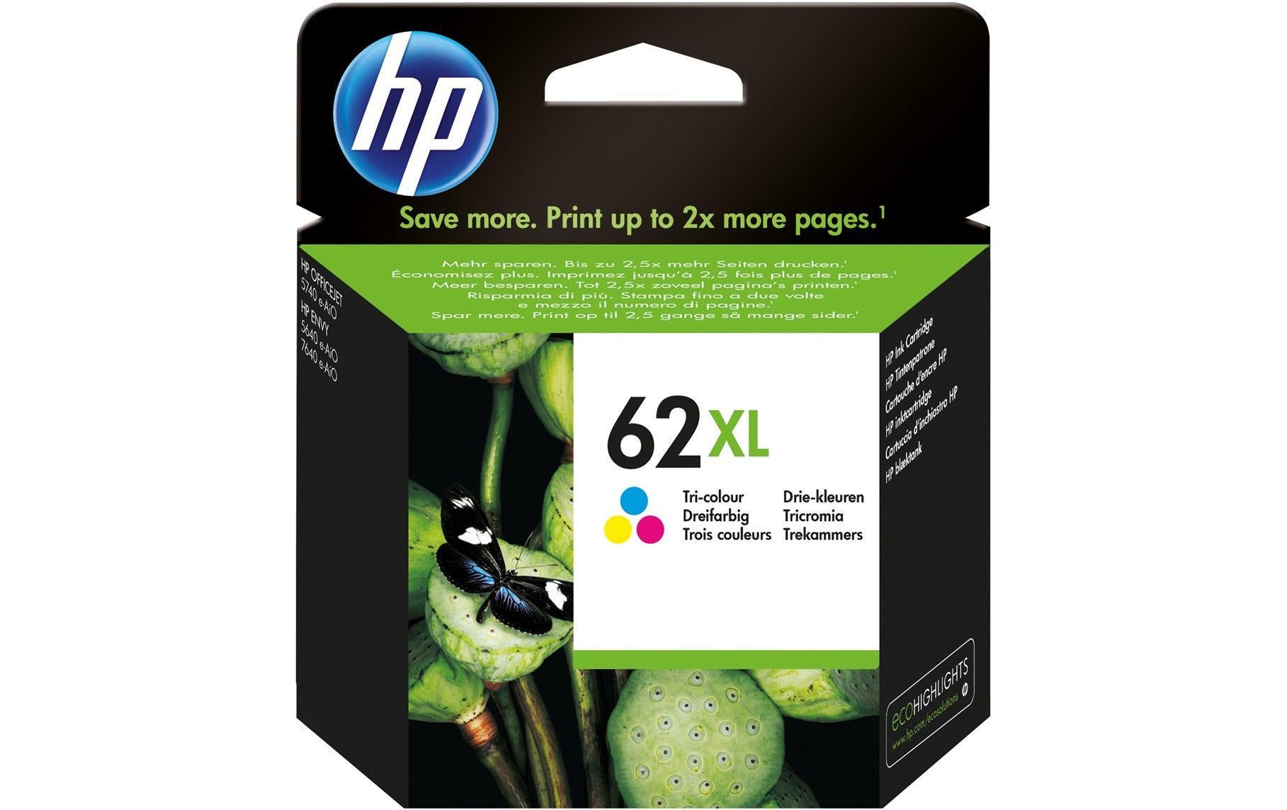 HP, Tinte Nr. 62XL (C2P07AE) Cyan/Magenta/Y