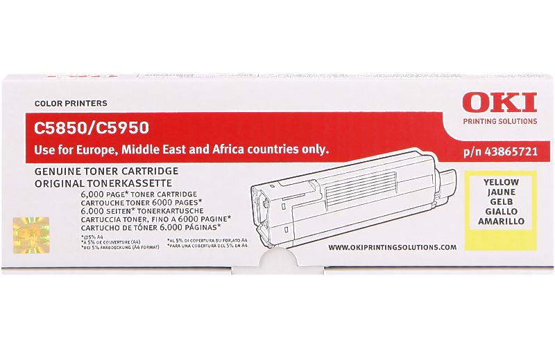 Toner yellow zu OKI C5850/5950