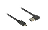 USB2.0-Kabel Easy A-MicroB: 0.5m, schwarz