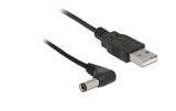 USB2.0-Stromkabel A-5VOLT, 1.5m, schwarz