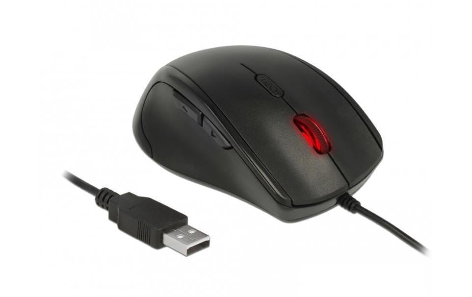 Delock ergonomische Maus für Linkshänder