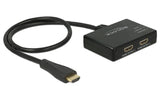 Delock Monitorsplitter HDMI/St - 2x HDMI/Bu