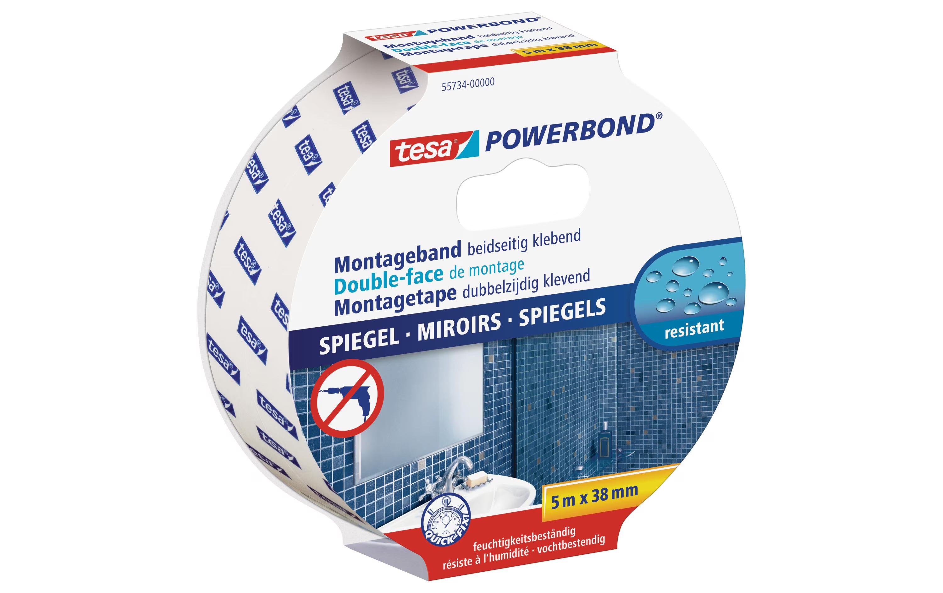 tesa Powerbond Montageband Spiegel
