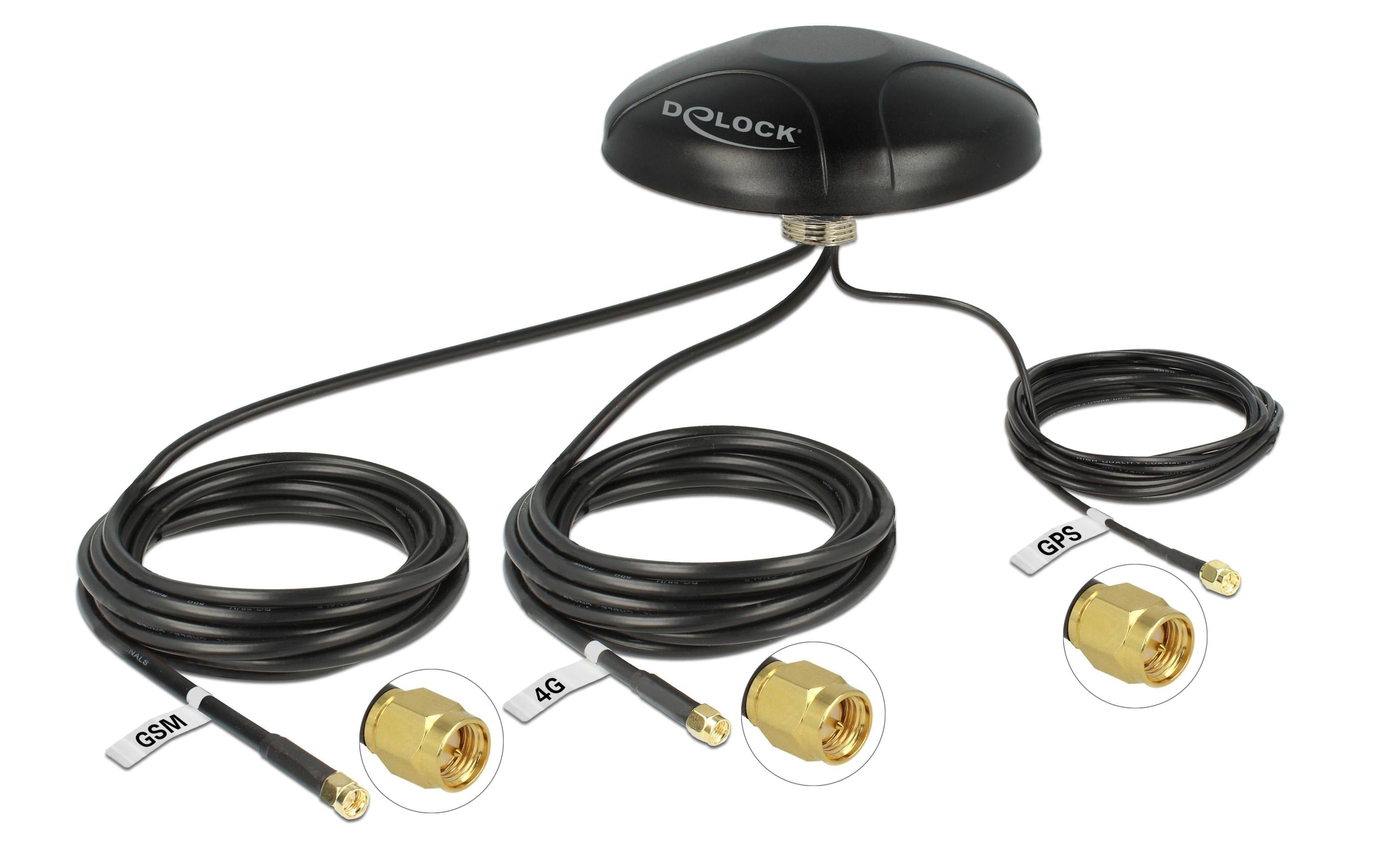 Delock LTE/GMS/GPS 3in1 Antenne