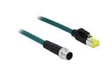 Delock Patchkabel:M12 4Pin D-kodiert - RJ45