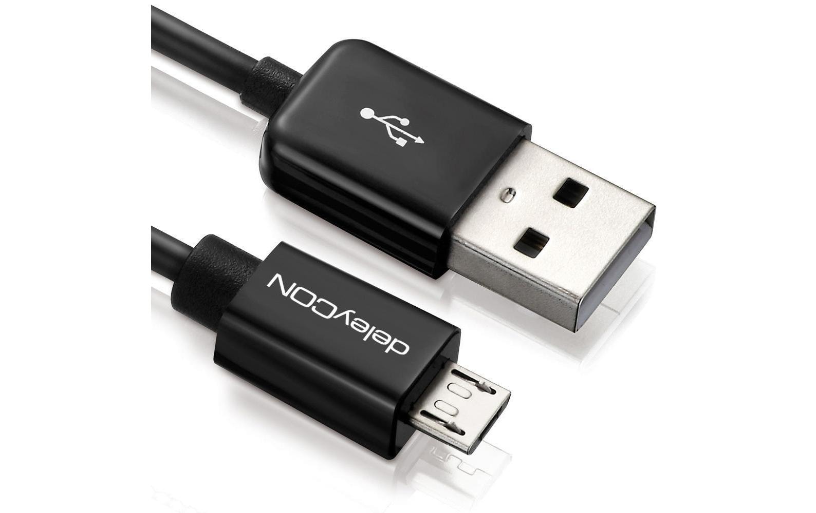 DeleyCON USB2.0-Kabel A-MicroB: 1.5m