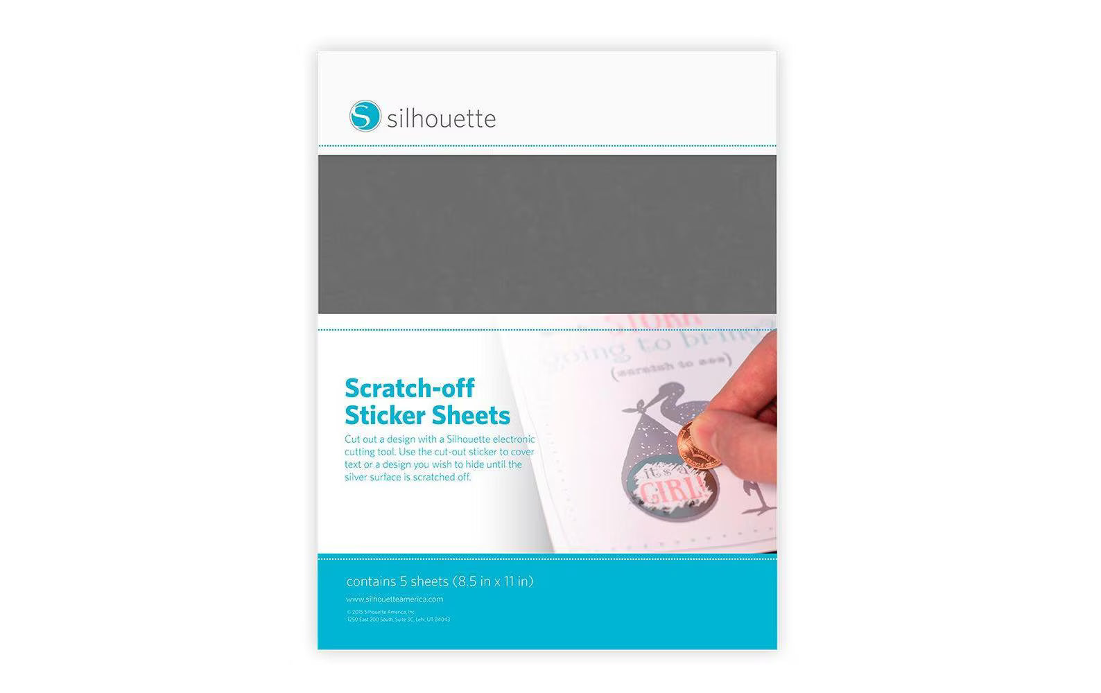 Silhouette, Stickerpapier zum Aufkratzen Si
