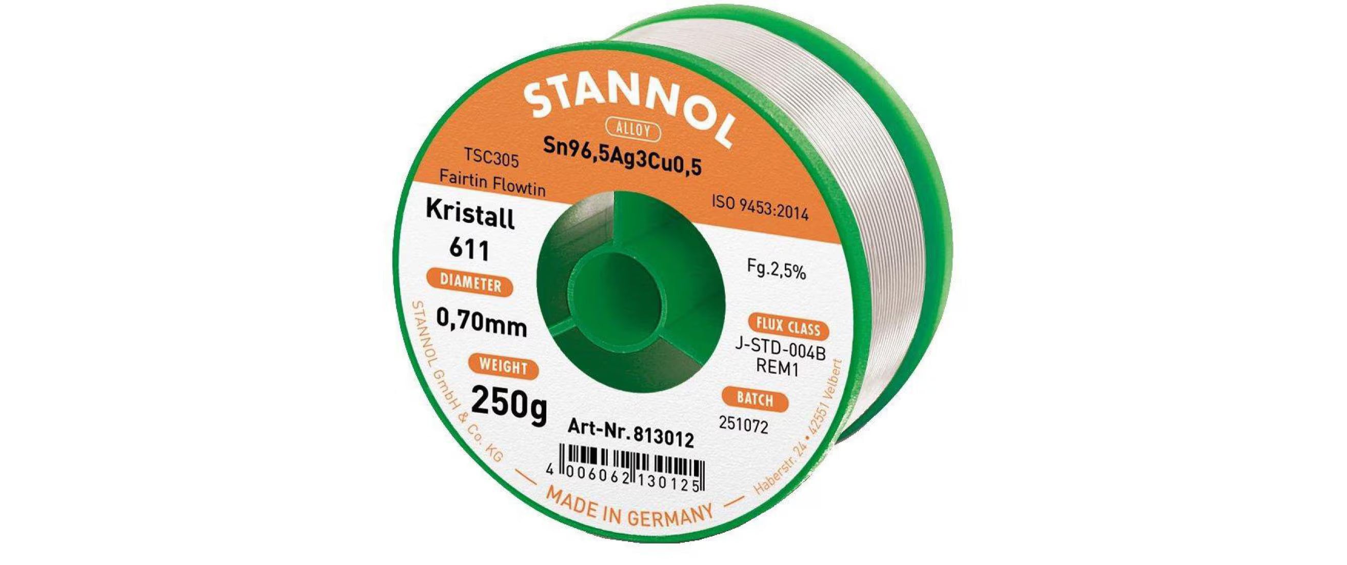 Stannol Lötdraht 611 2,5% Ø 0,7