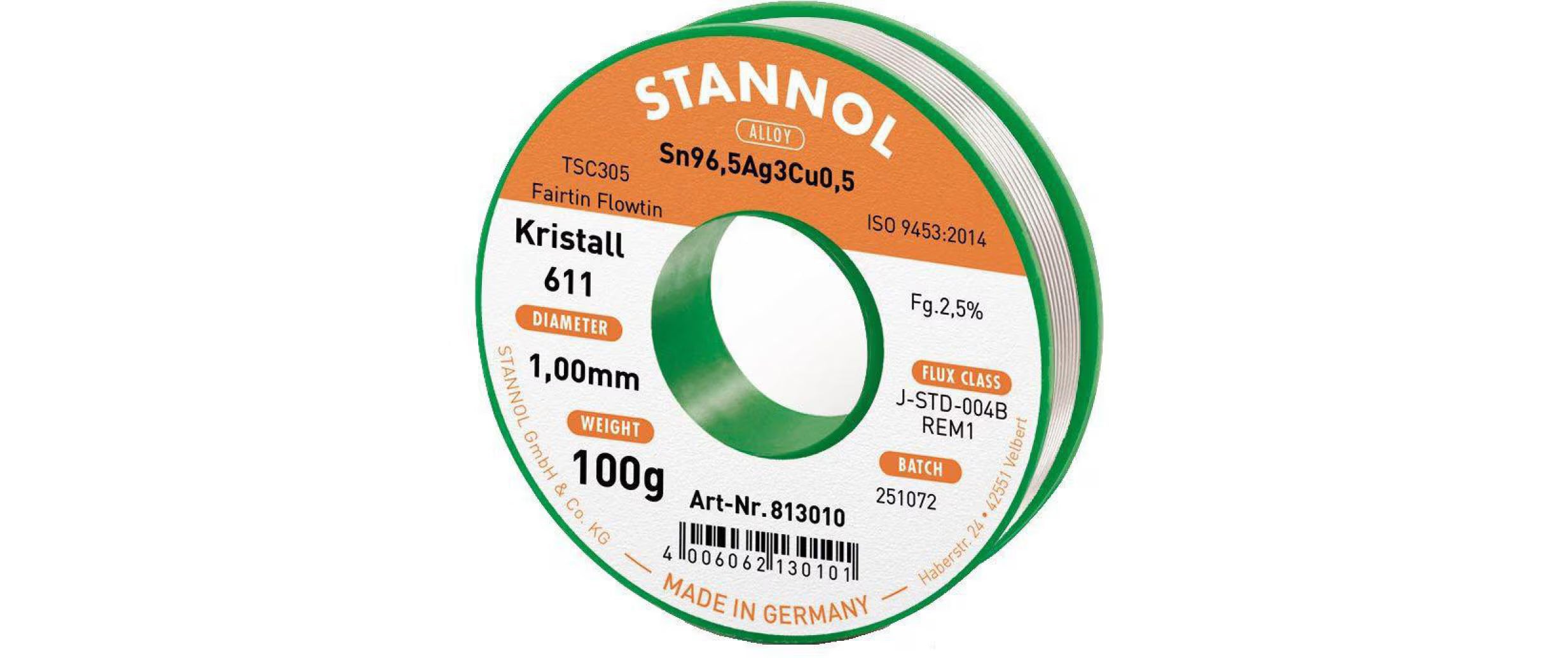 Stannol Lötdraht 611 2,5% Ø 1,0
