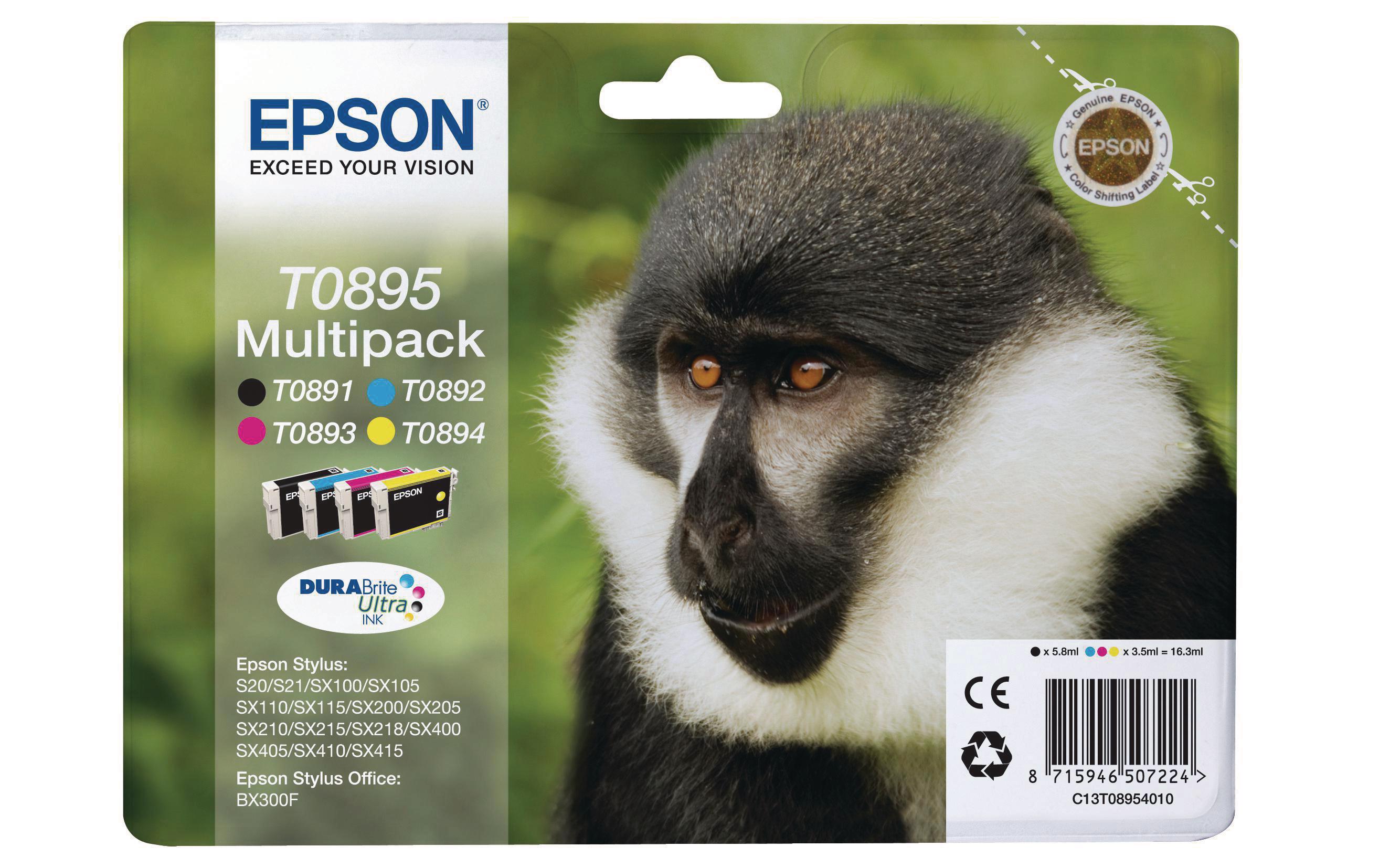 Tinte Epson T08954010 Multipack 4 Farben