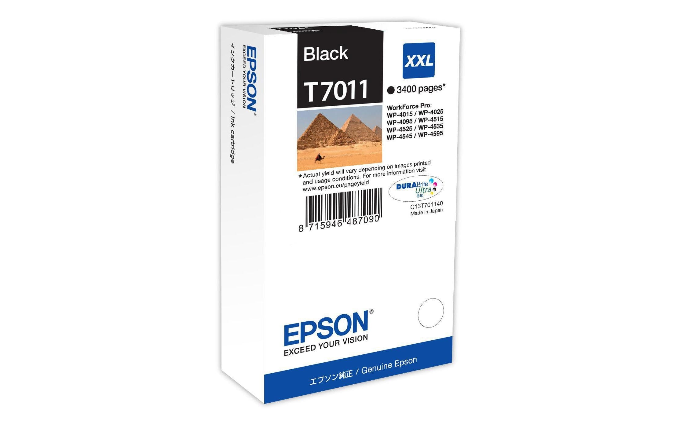 Tinte Epson T70114010 XXL, schwarz, 3400 S.