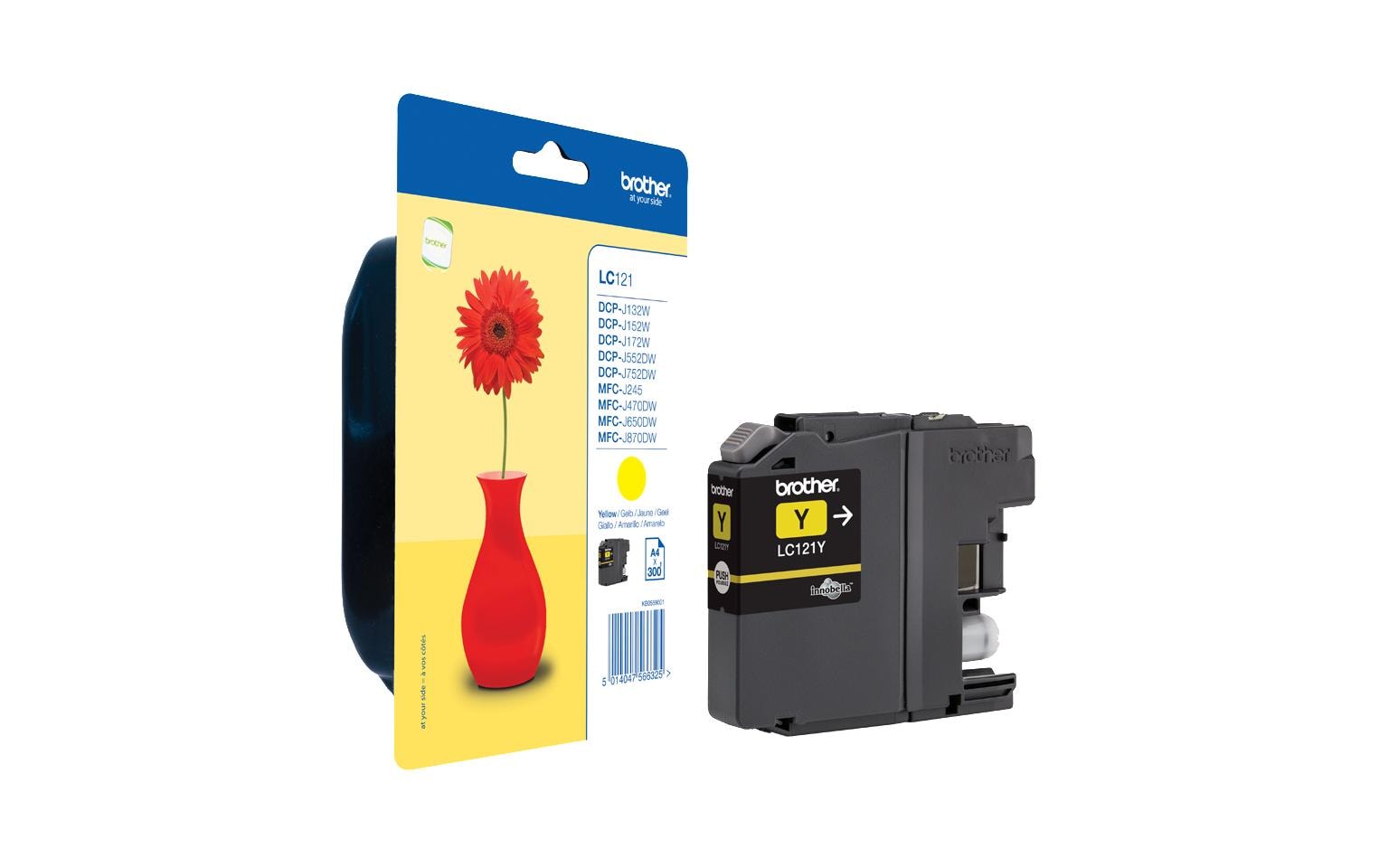 Tinte Brother LC-121Y, yellow