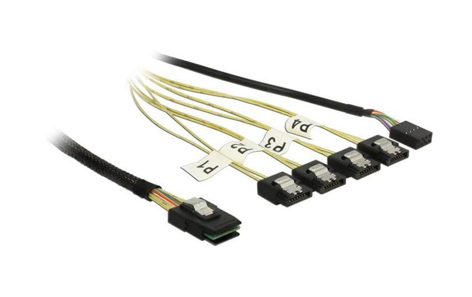 Reverse SAS Kabel: 4xSATA - SFF8087, 1m