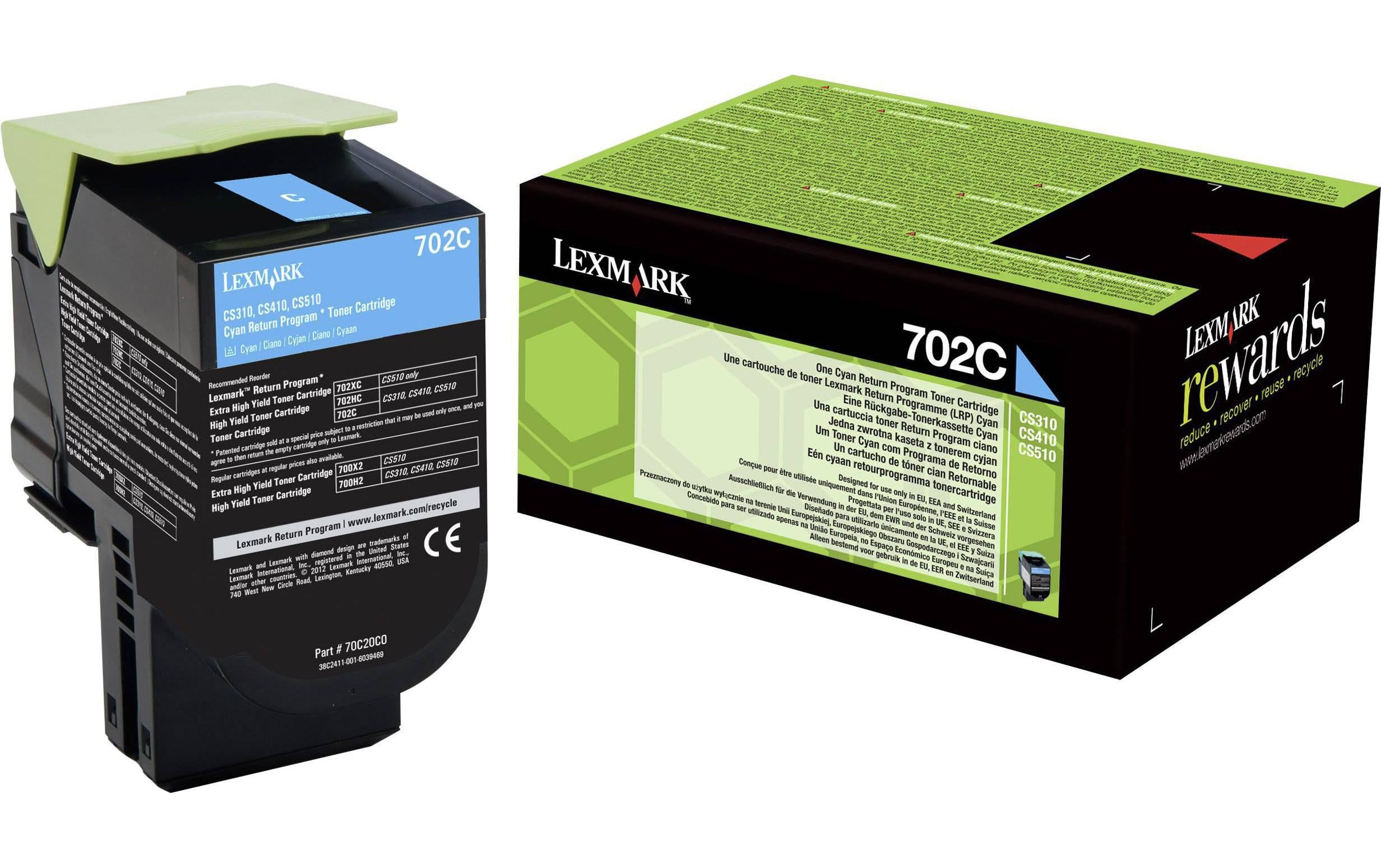 Toner Lexmark 70C20C0 cyan, 1000 Seiten