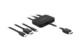 Multiportdapter HDMI zu HDMI/USB-C/mini DP