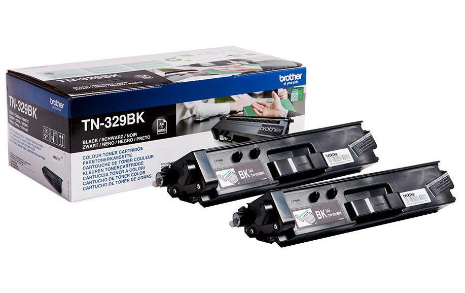 Toner Duo zu Brother TN329BK, 2x6000 Seiten