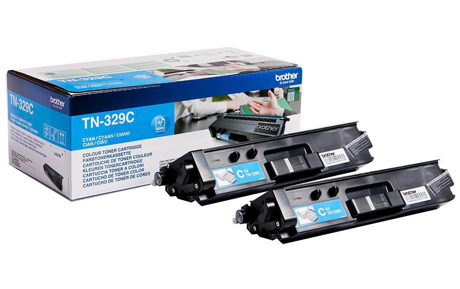 Toner Duo zu Brother TN329C, 2x6000 Seiten