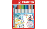 Stabilo Pen68 Brush Metalletui 15er Set