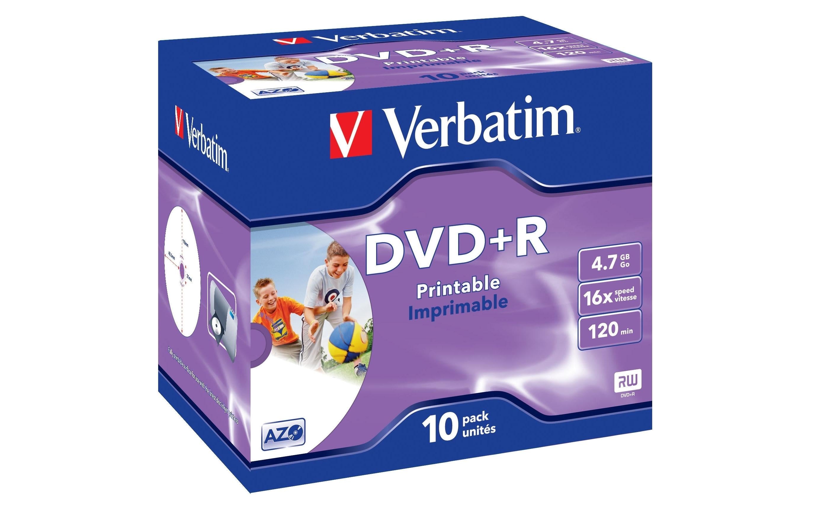 Verbatim DVD+R Medien 4.7GB,16x,10er Pack