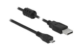Delock USB2 Kabel A-MicroB, 1.5m, schwarz