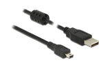 Delock USB2 Kabel A-MiniB, 1m, schwarz