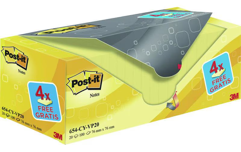 3M Post-it, Haftnotizen, 76 x 76 mm