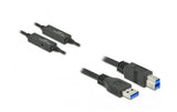 Delock USB3.2 Kabel, 10m, A-B, Schwarz