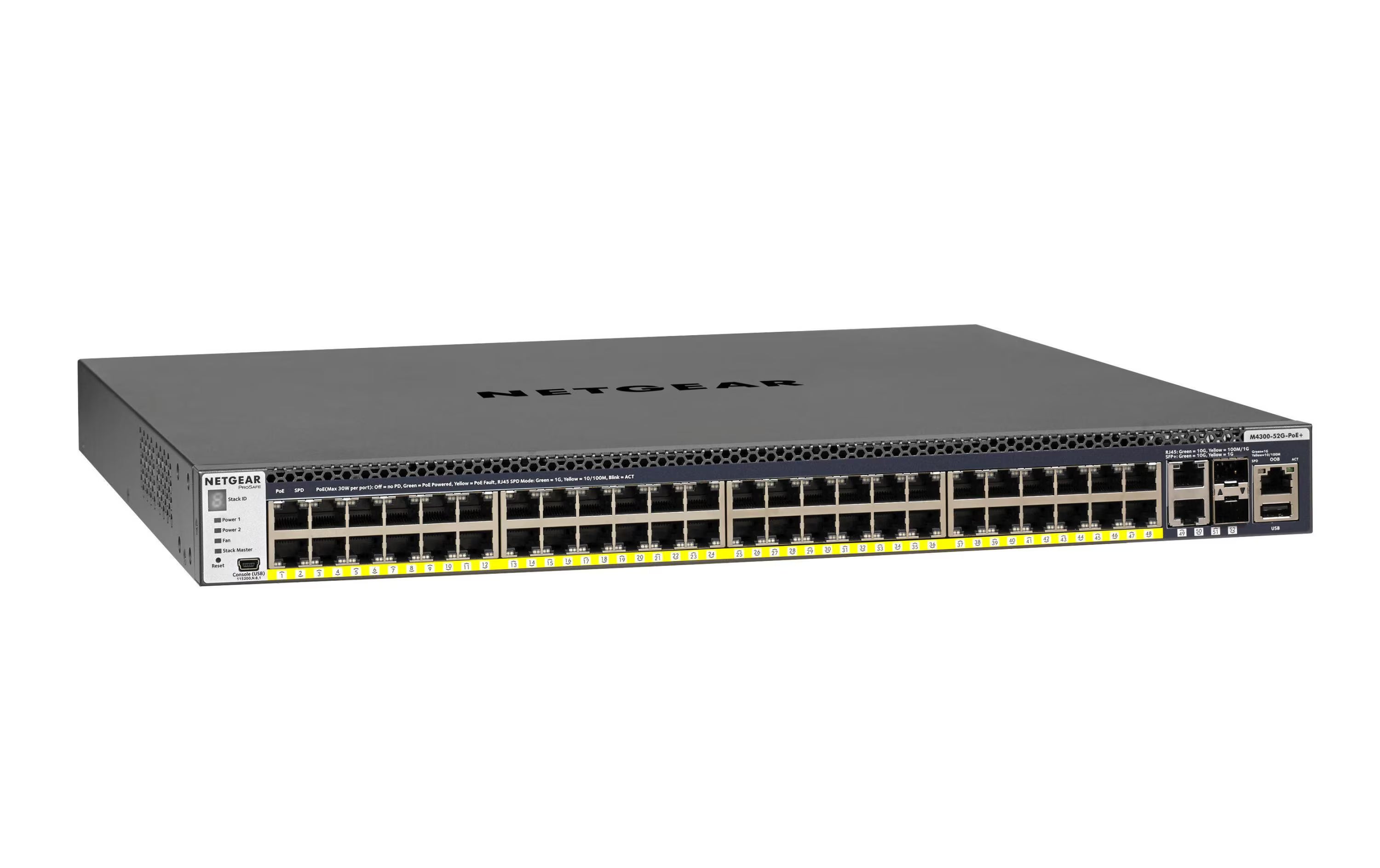 Netgear GSM4352PB: 48Port PoE+ Switch,4x10G