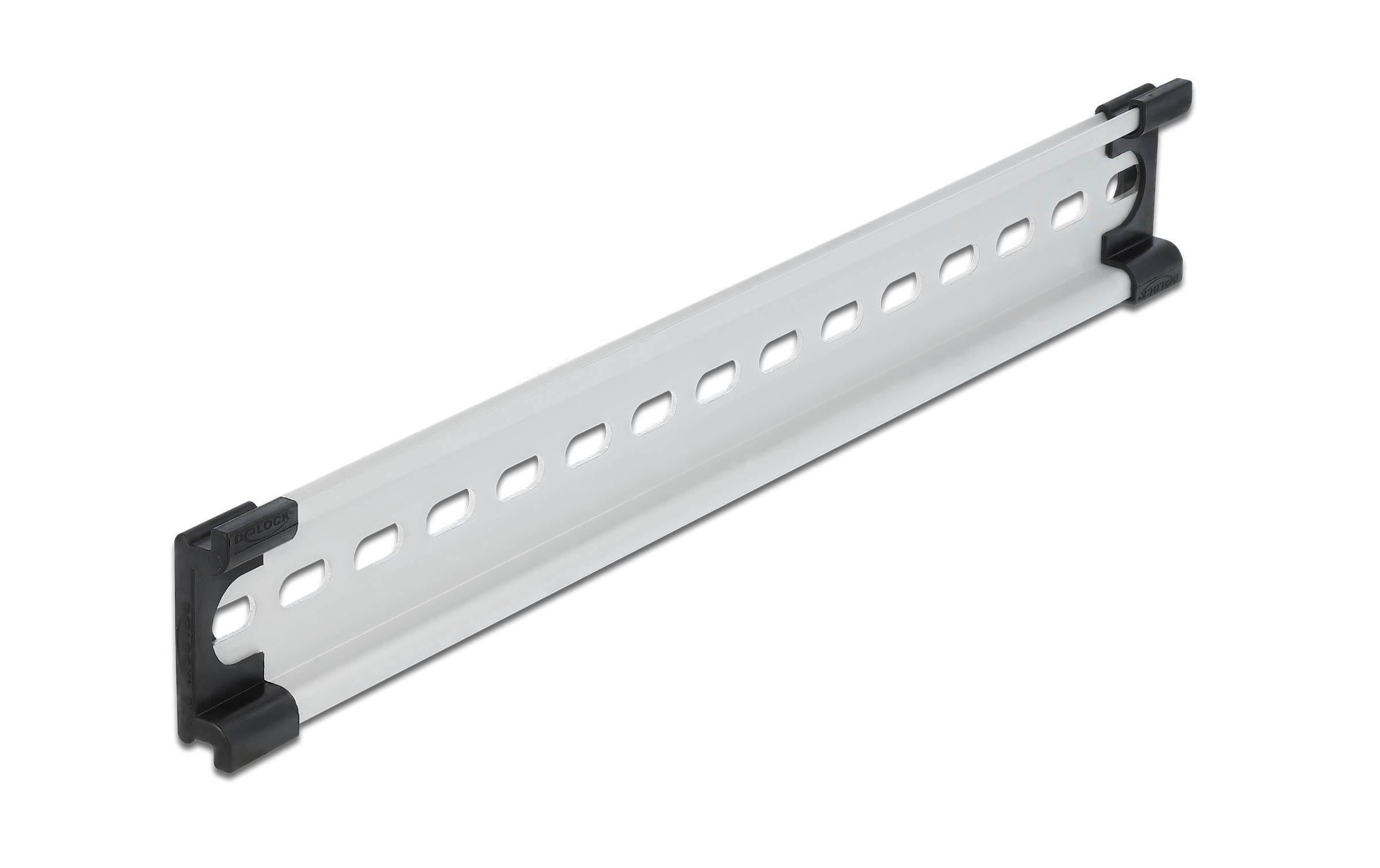 Delock Hutschiene 25cm, mit Schlitzlöcher