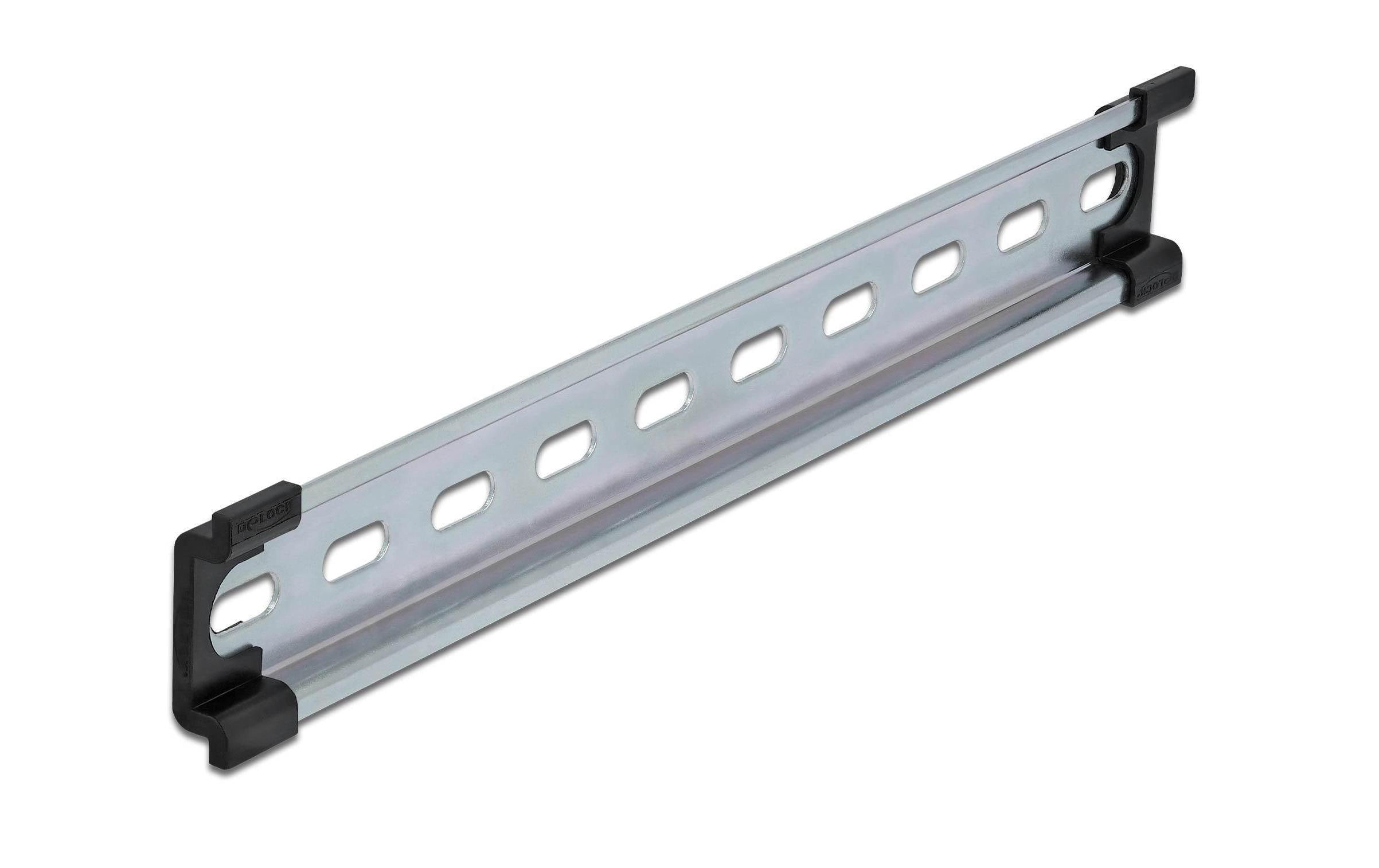 Delock Hutschiene 25cm, mit Schlitzlöcher