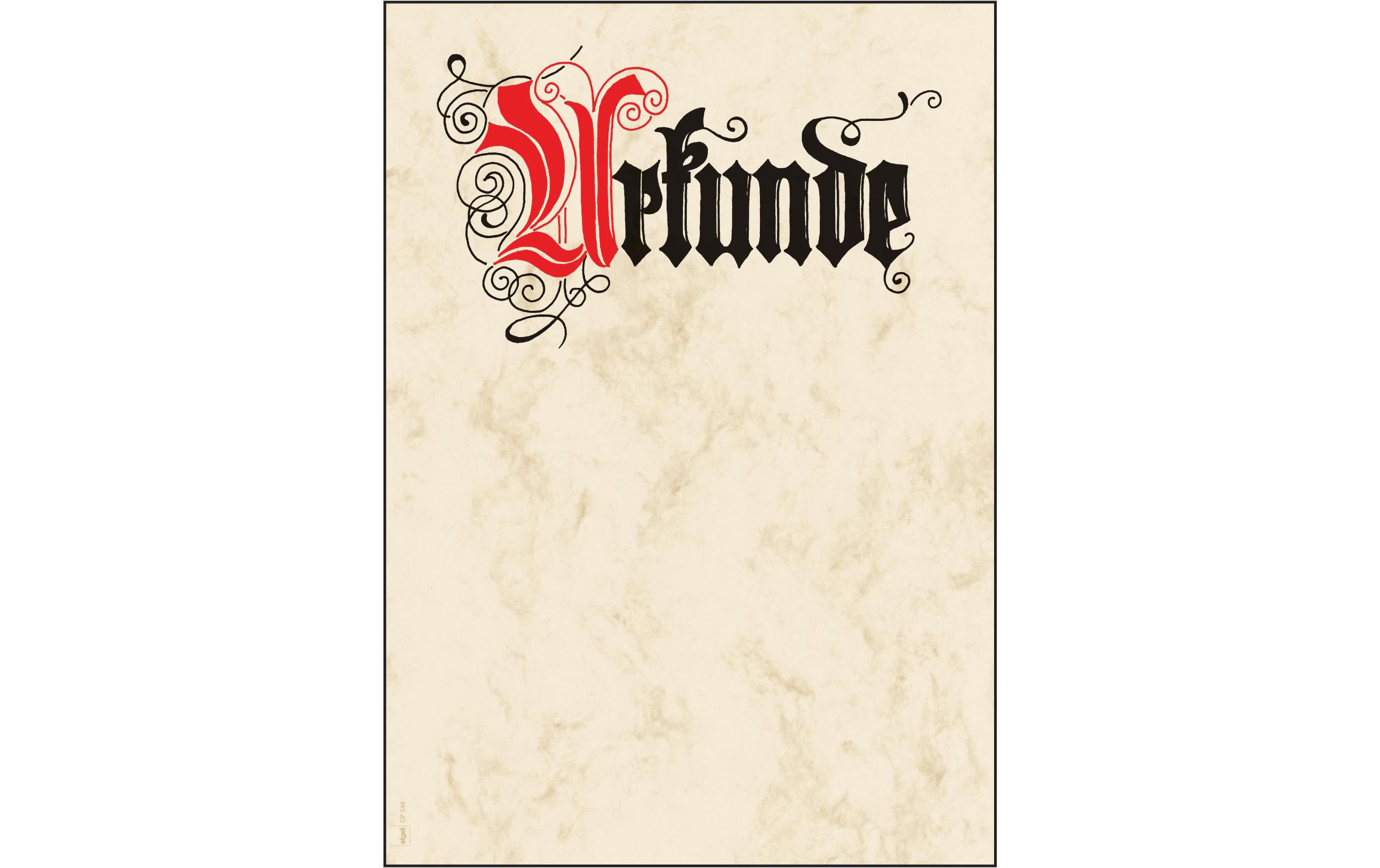 Sigel Motiv-Papier Urkunde Calligraphie A4