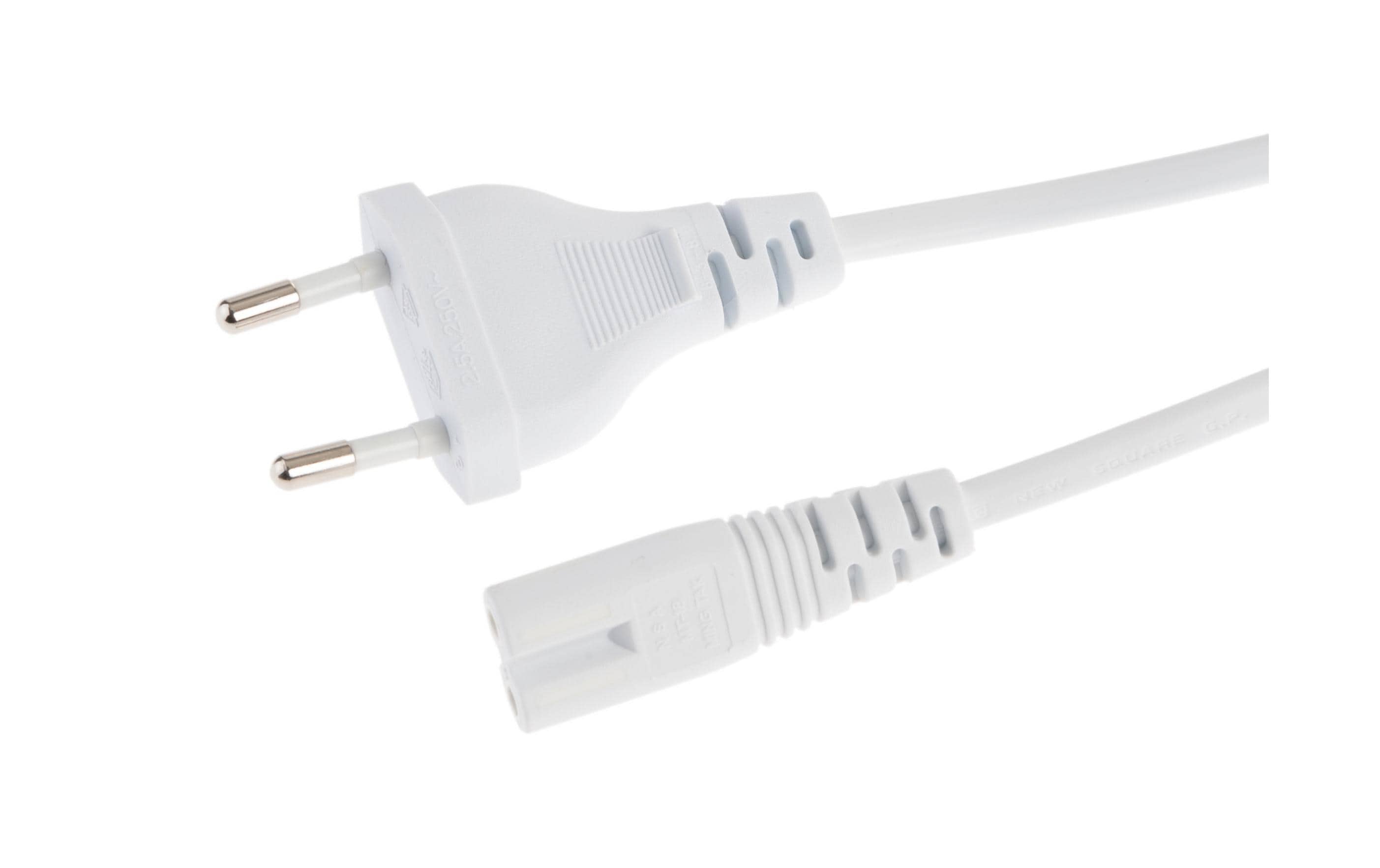 Netzkabel Euro T26 - C7, 10 m weiss