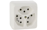 Steffen Steckdose 3xT13G, AP, weiss