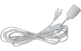 Kabelleuchte GLAZE m. Switch 5M E27 Weiss