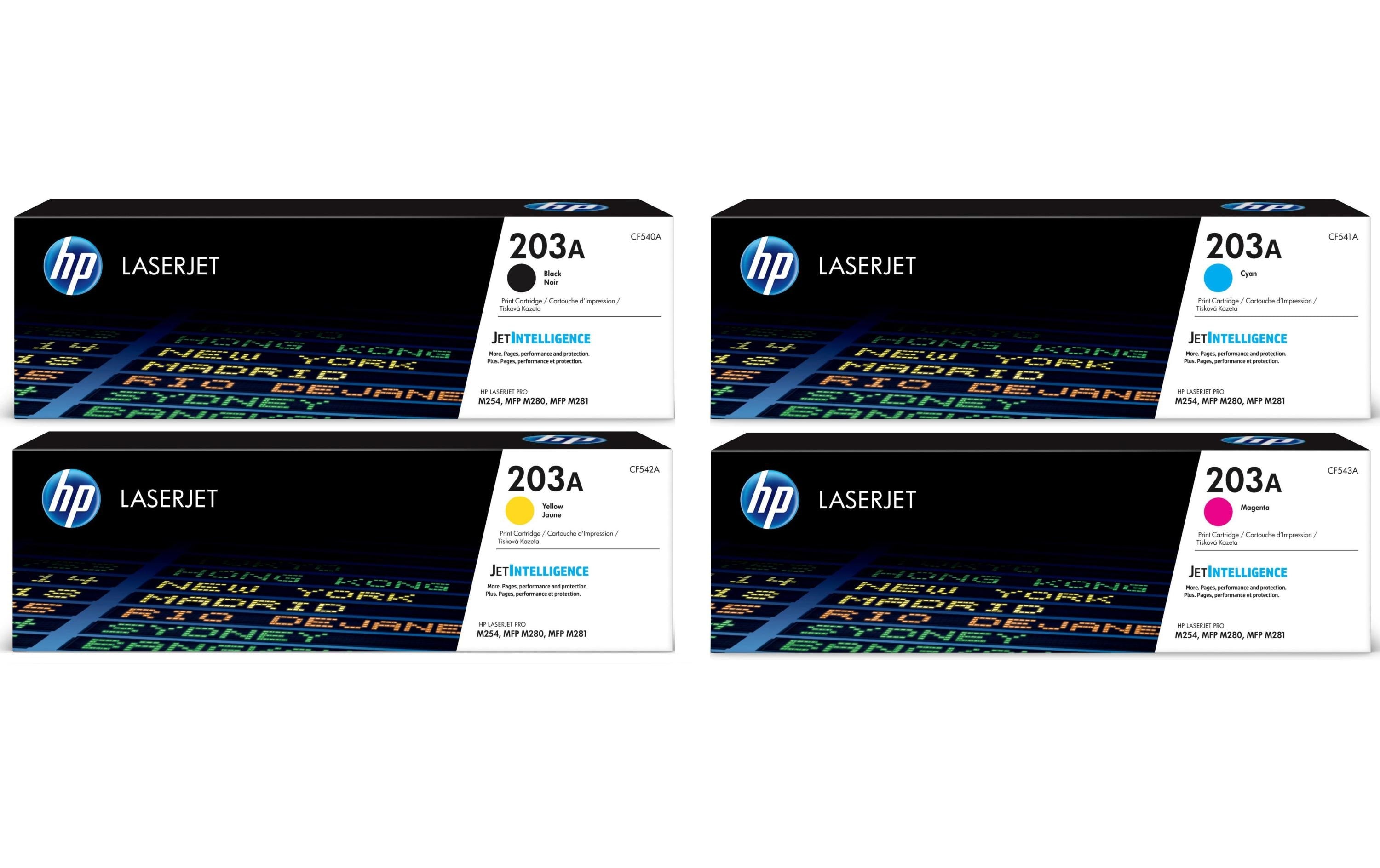 HP, Rainbow Kit Nr. 203A (CF540A-CF543A) BL