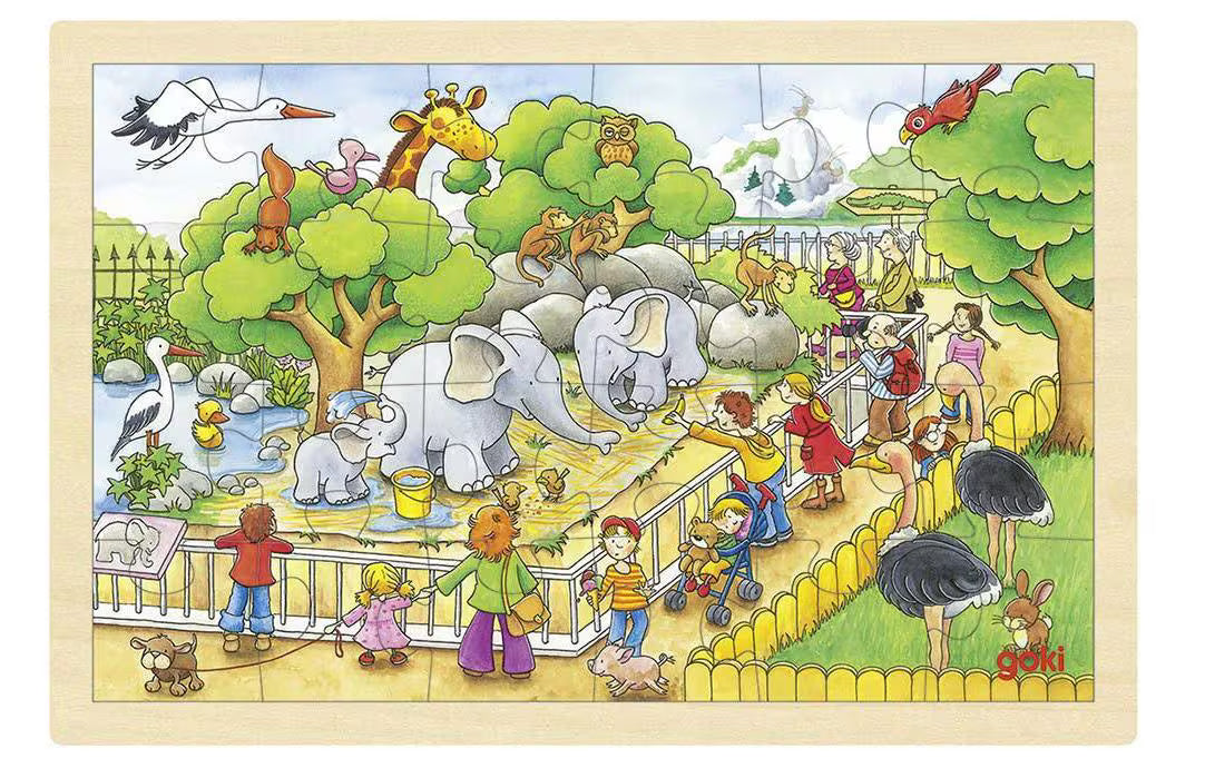 Goki Einlegepuzzle Zoobesuch