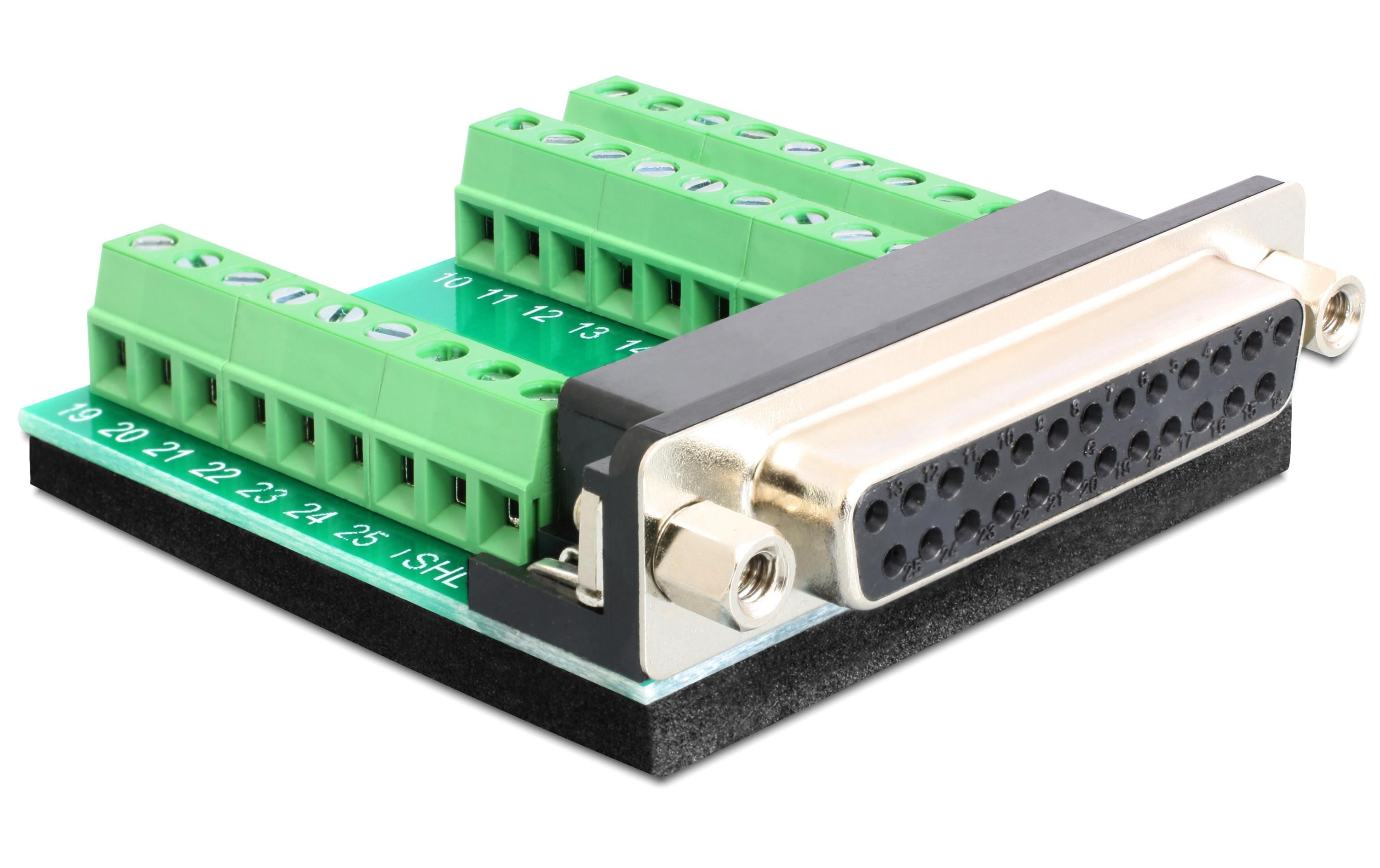 Delock Terminalblock DB25 Buchse