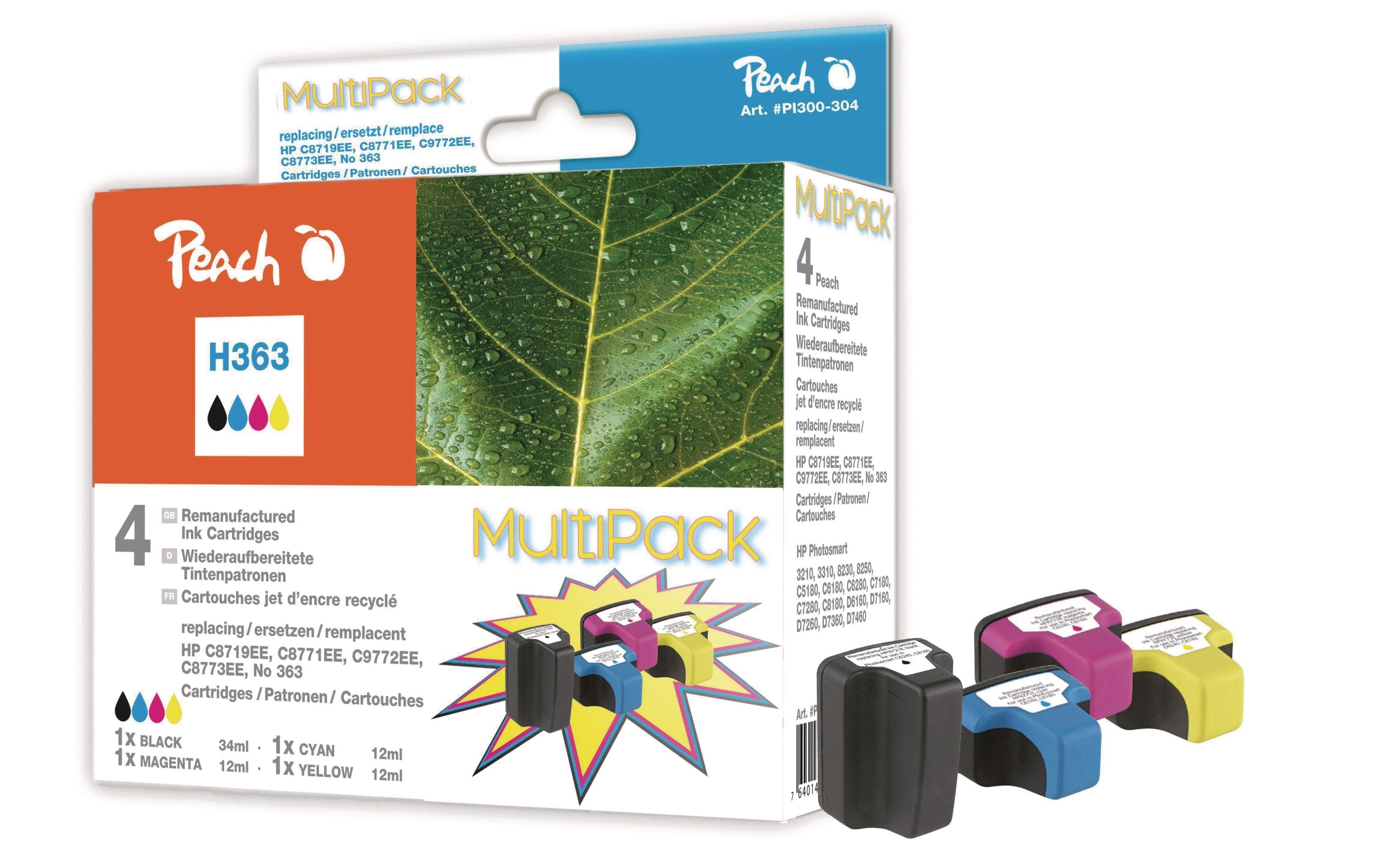 Peach Tinte HP Nr. 363 Multi Pack