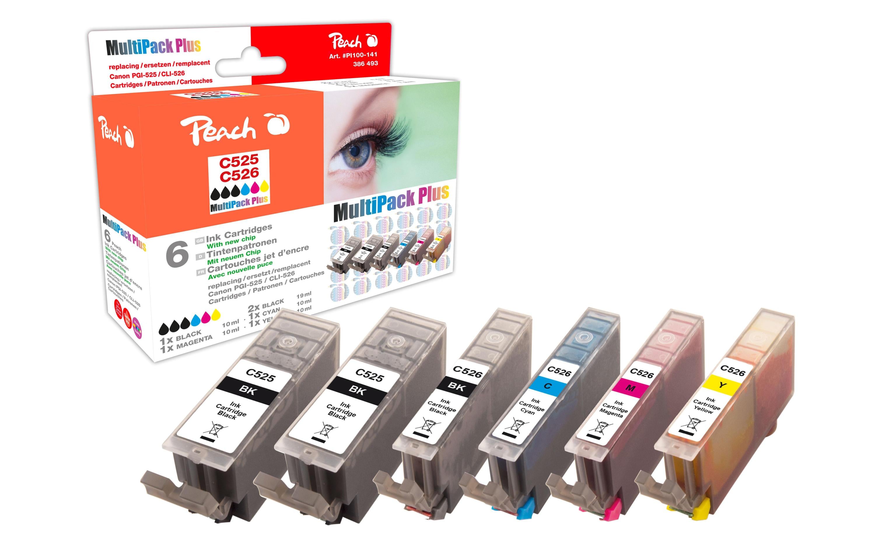 Peach Tinte Canon CLI-526/PGI-525 CombiPk.+