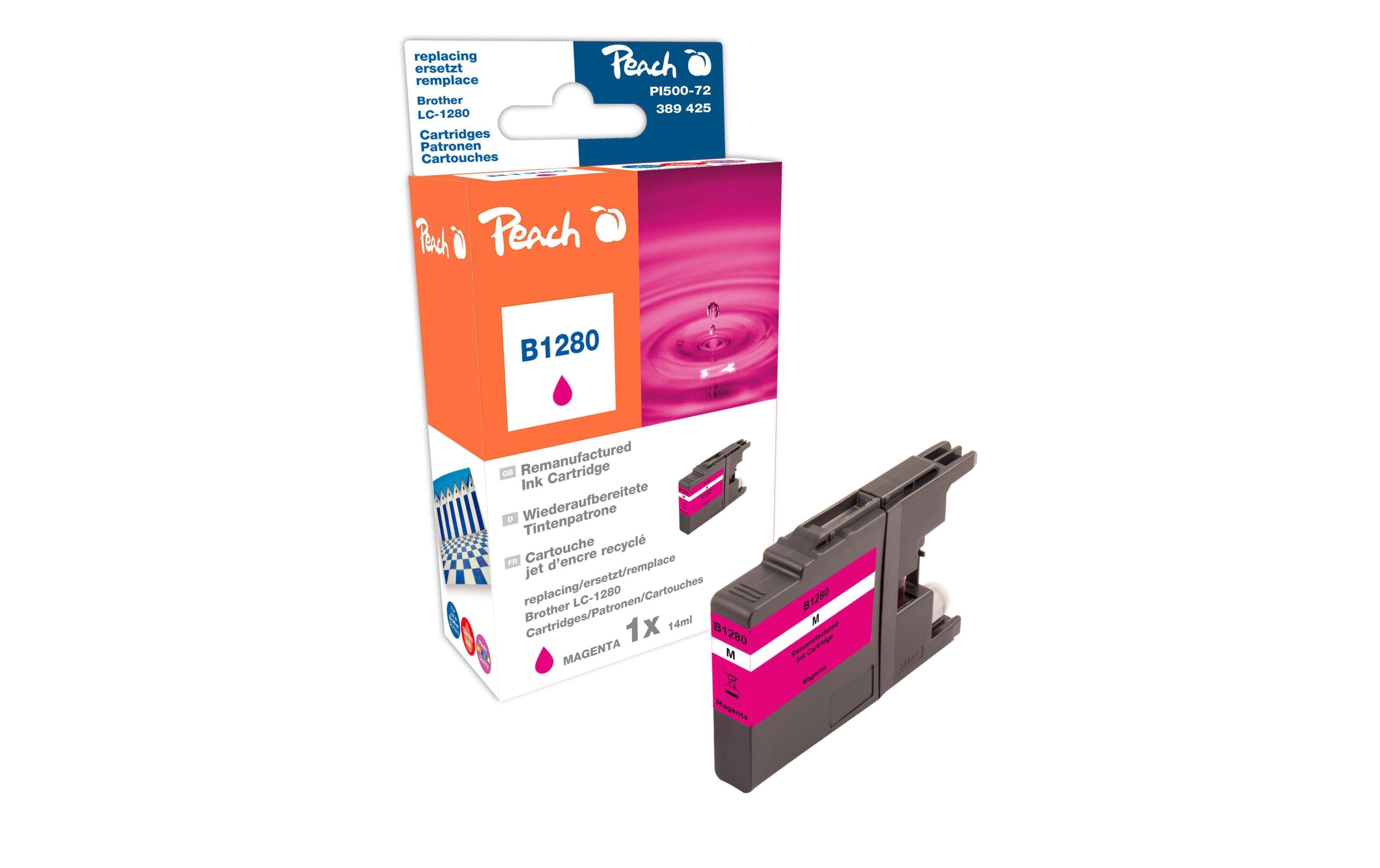 Peach Tinte Brother LC-1280m magenta